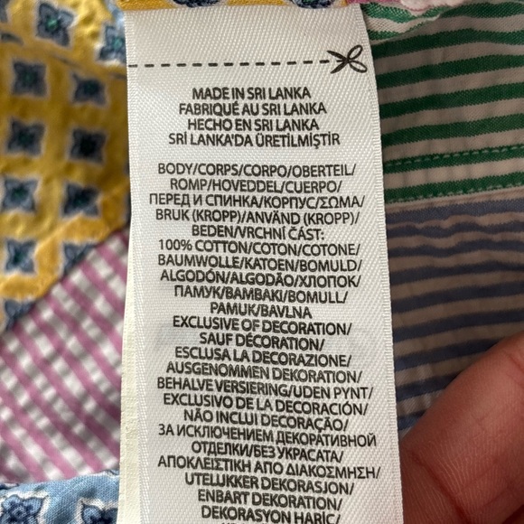 Polo Ralph Lauren Men's Patchwork Seersucker Long Sleeve Button Shirt Size S - Picture 11 of 11